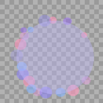 彩色泡泡圆形圆圈手绘简约边框背景图片素材免费下载