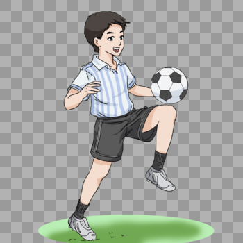 男孩踢足球图片素材免费下载