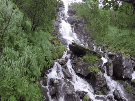 山泉瀑布流水GIF图片素材免费下载