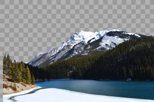 加拿大班夫国家公园雪山图片素材免费下载
