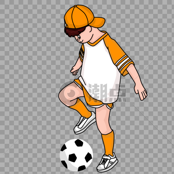 小男孩踢足球01图片素材免费下载
