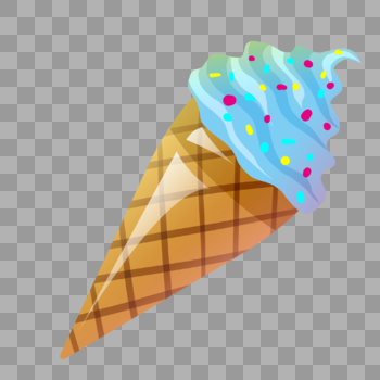 蓝色冰淇淋图片素材免费下载