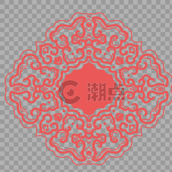 中式圆形花纹图片素材免费下载