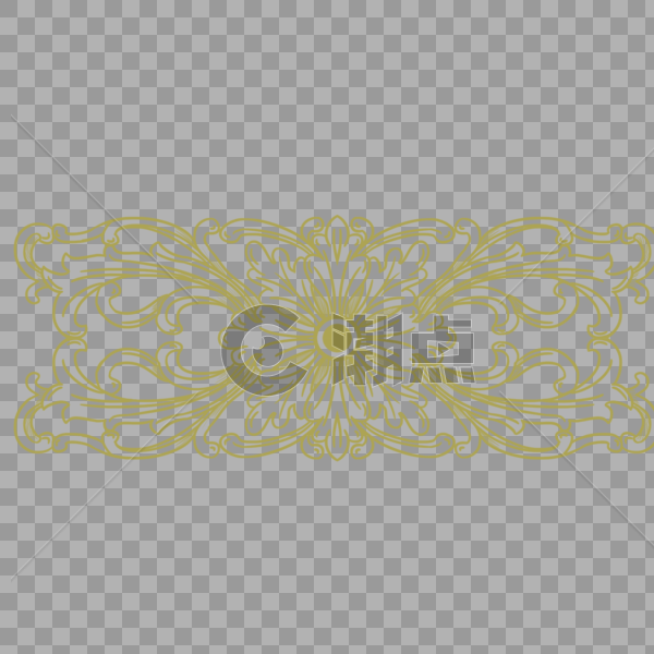 中式经典金色花纹图片素材免费下载