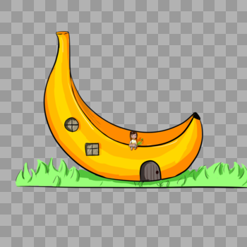 香蕉小屋图片素材免费下载