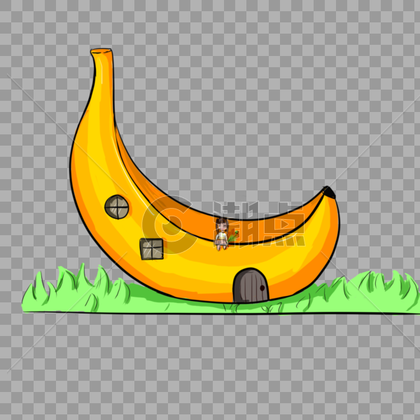 香蕉小屋图片素材免费下载