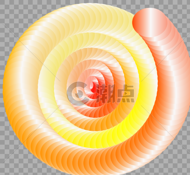 彩色螺旋形元素图片素材免费下载