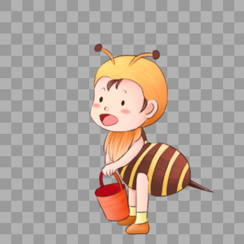 穿蜜蜂装的小男孩图片素材免费下载