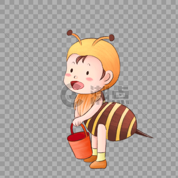 穿蜜蜂装的小男孩图片素材免费下载