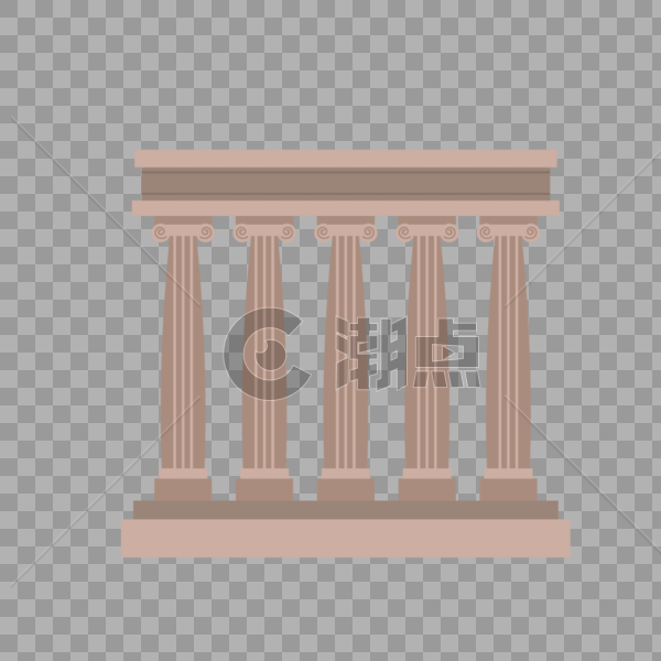 古希腊建筑柱子矢量素材图片素材免费下载