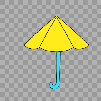 黄色雨伞太阳伞清新夏日图片素材免费下载