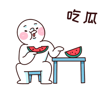 小明同学吃瓜表情包gif图片素材免费下载
