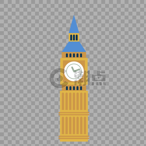 古典欧式伦敦钟楼矢量建筑素材图片素材免费下载