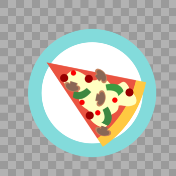 意式香菇披萨矢量美食素材图片素材免费下载