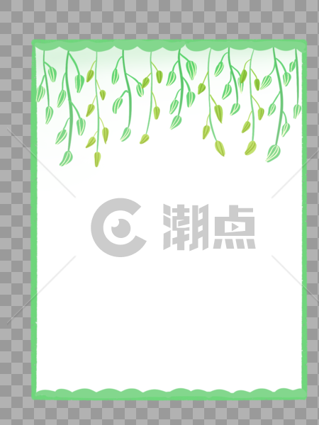 清新夏天植物吊竹梅边框图片素材免费下载