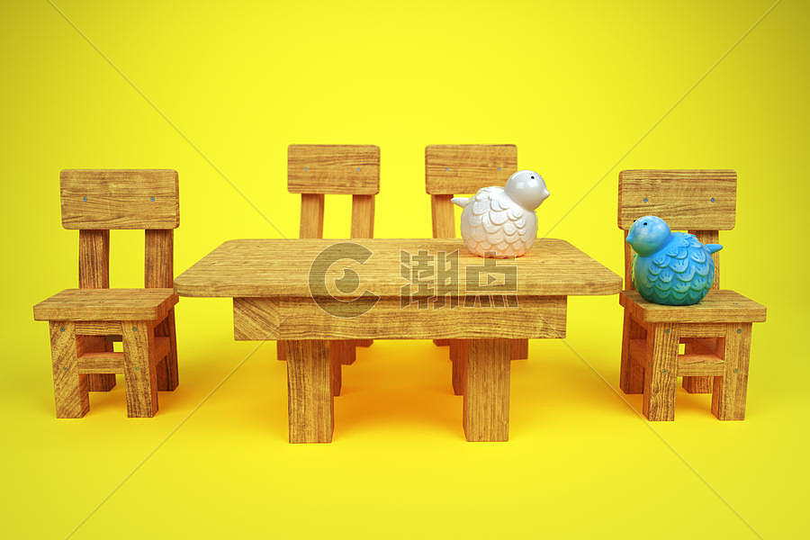 桌子和椅子 童年记忆图片素材免费下载