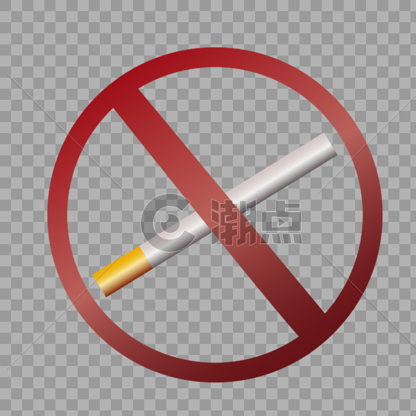 禁止吸烟质感标志图片素材免费下载