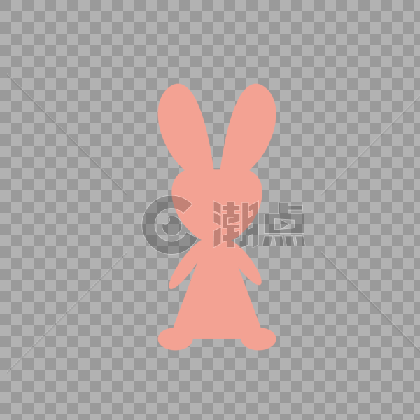 兔子扁平图标图片素材免费下载