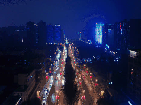 都市夜景交通GIF图片素材免费下载