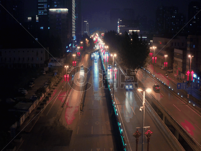 夜景高架桥GIF图片素材免费下载