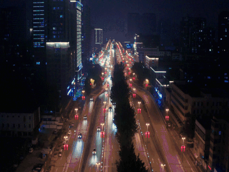 夜景车流都市GIF图片素材免费下载