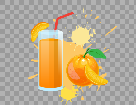 飞溅果汁和橙子图片素材免费下载