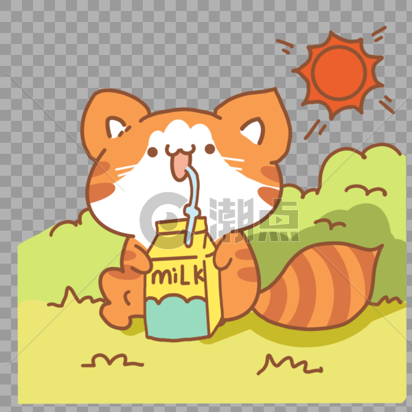 喝牛奶的小猫图片素材免费下载