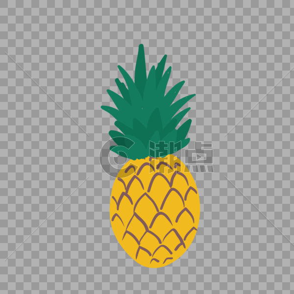 水果菠萝图标免抠矢量插画素材图片素材免费下载
