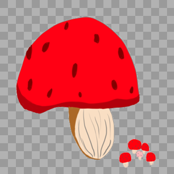 红色的大蘑菇图片素材免费下载