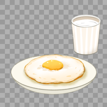 美食早餐煎蛋牛奶图片素材免费下载