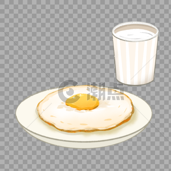 美食早餐煎蛋牛奶图片素材免费下载