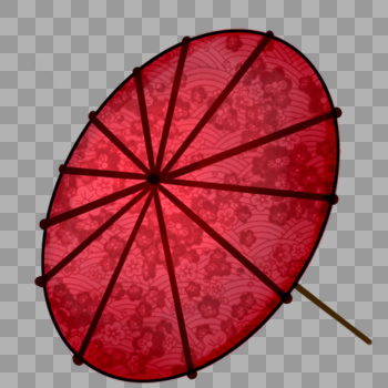 红色梅花暗纹伞图片素材免费下载