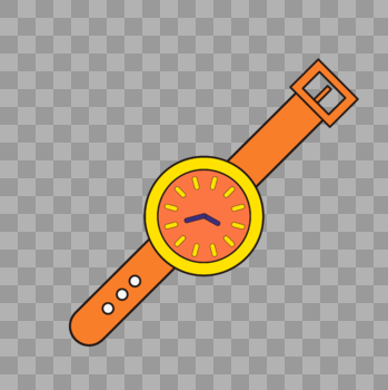橙黄色手表图片素材免费下载