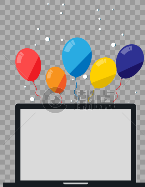 电脑气球图片素材免费下载