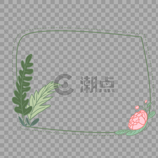 花朵植物手绘边框图片素材免费下载