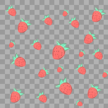 草莓漂浮元素图片素材免费下载
