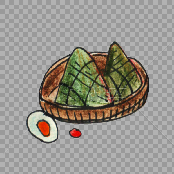 竹篮子里的粽子图片素材免费下载