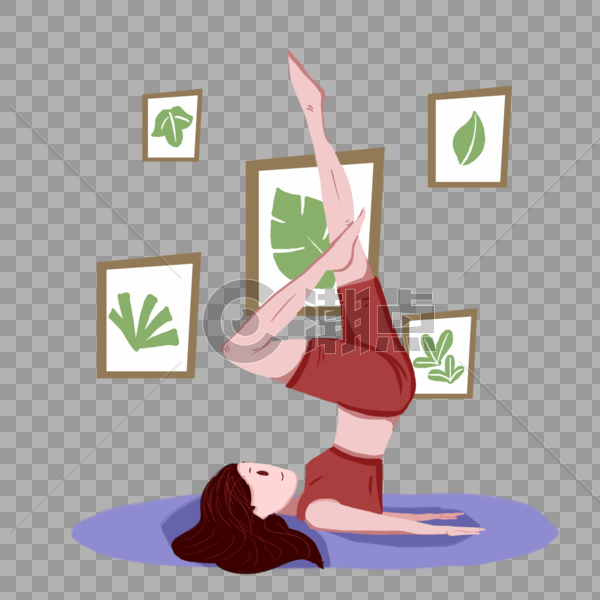 健身瑜伽动作图片素材免费下载
