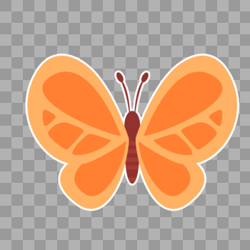 橙色蝴蝶图片素材免费下载