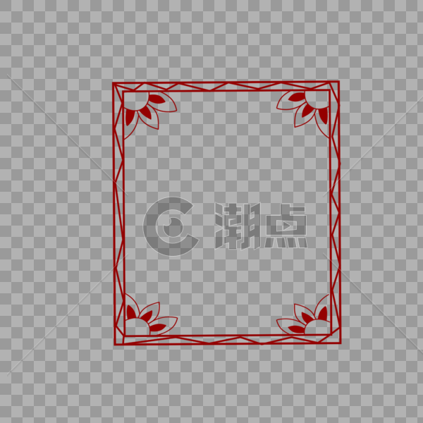 红色边框图片素材免费下载
