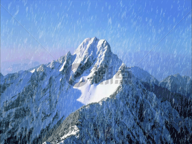 雪山风景GIF图片素材免费下载