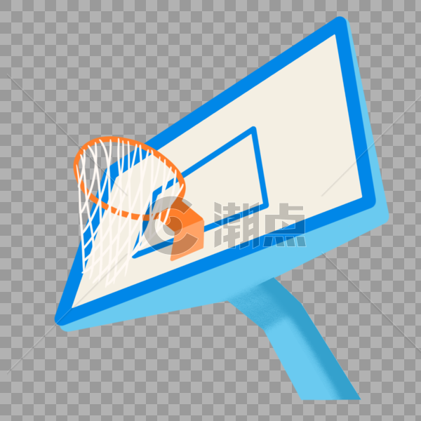 蓝色的篮球架图片素材免费下载