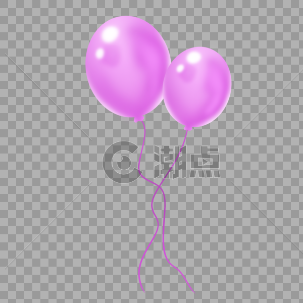 紫色气球图片素材免费下载