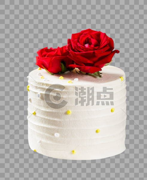玫瑰花生日蛋糕图片素材免费下载