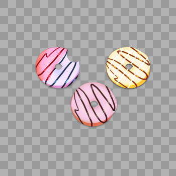 三个甜甜圈图片素材免费下载