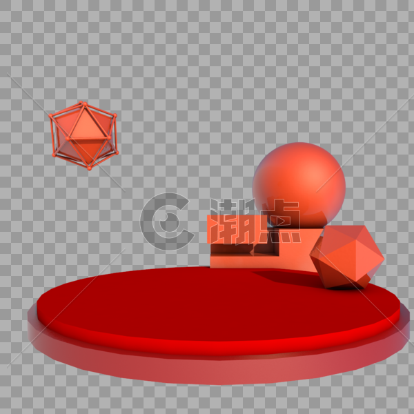 C4D舞台天猫装饰图片素材免费下载