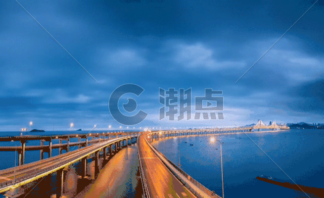 跨海大桥gif动图图片素材免费下载