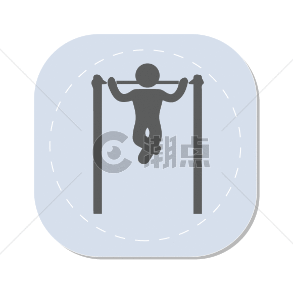 单杆健身房运动图标GIF图片素材免费下载