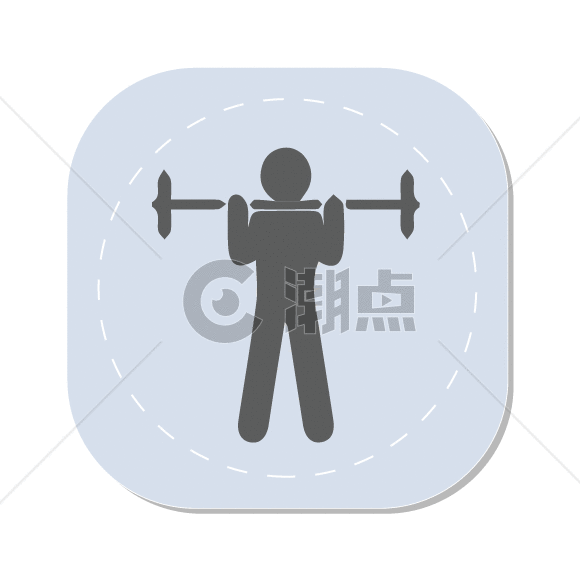 举重健身房运动图标GIF图片素材免费下载