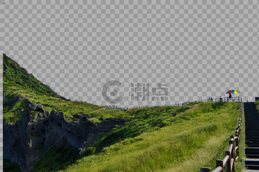 韩国城山日出峰唯美风景图片素材免费下载